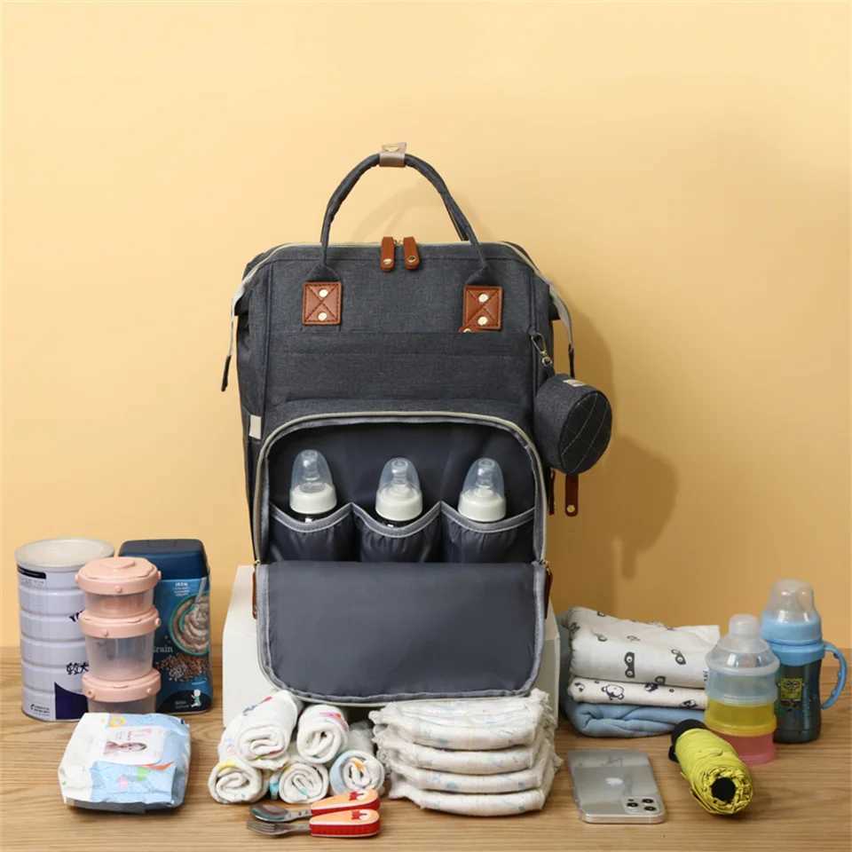 USB Mummy Bag Baby Care Large Capacity Mom Backpack Mummy Maternity Wet Bag Waterproof Baby Pregnant Nappy Bag X250220
