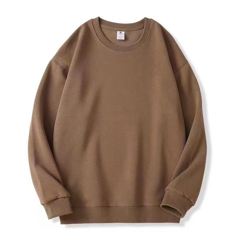 FD02203 Heavyweight spring and autumn sweatshirt men's new autumn collar American style plus velvet top
