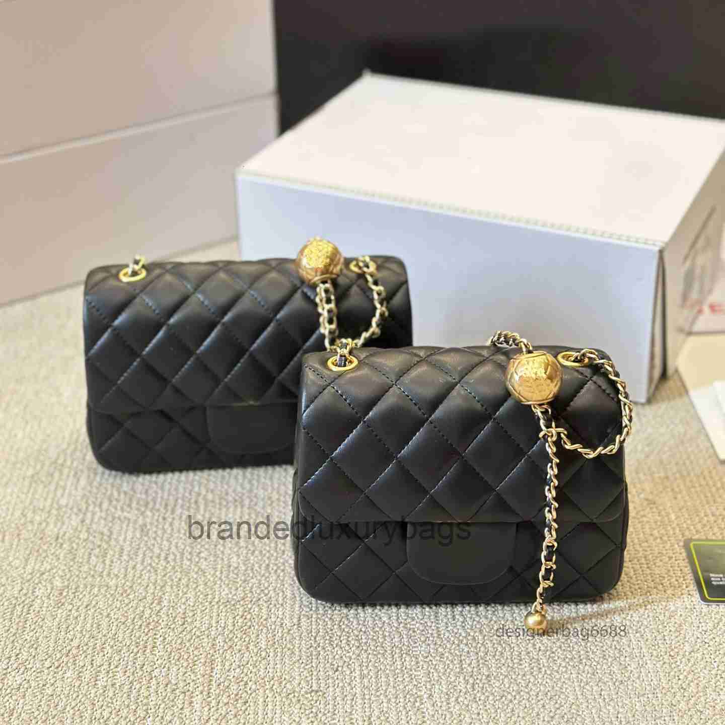 Mini CF Designer Bag women Fashion Luxury chain Purse Paris Brand Handbags Classic Flap Crossbody Bag Top Shoulder Clutch Messager Bag gold silver ball