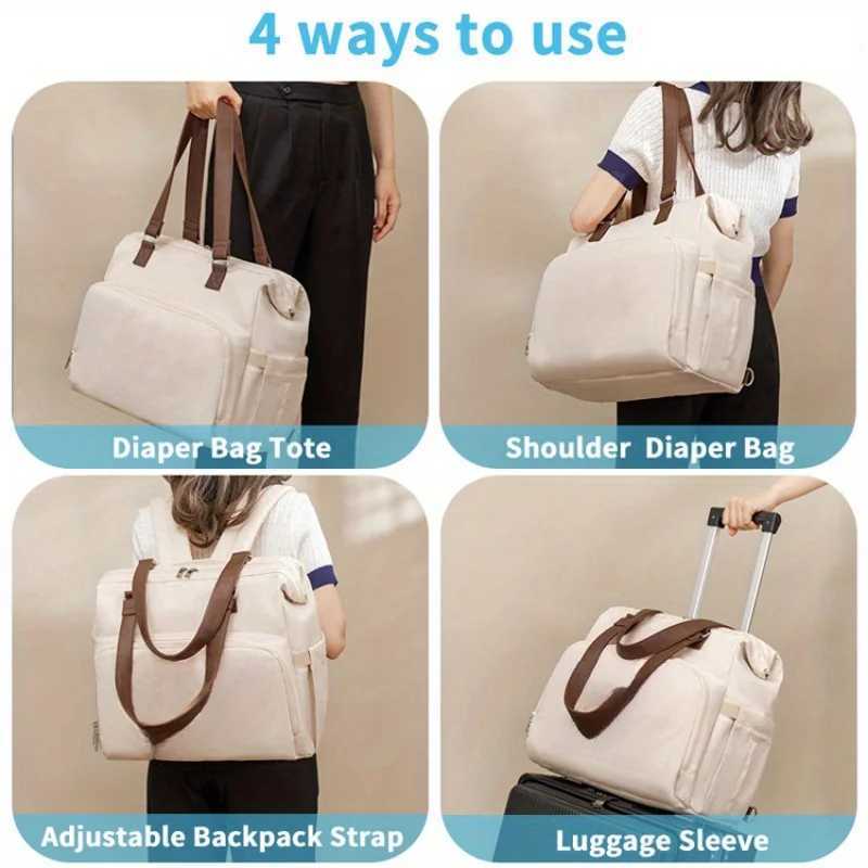 Mummy Bag New Large Capacity Multi-function Three-way Diagonal Span Insulation Maternity Package Baby Bag Mummy Bag Backpack X250220