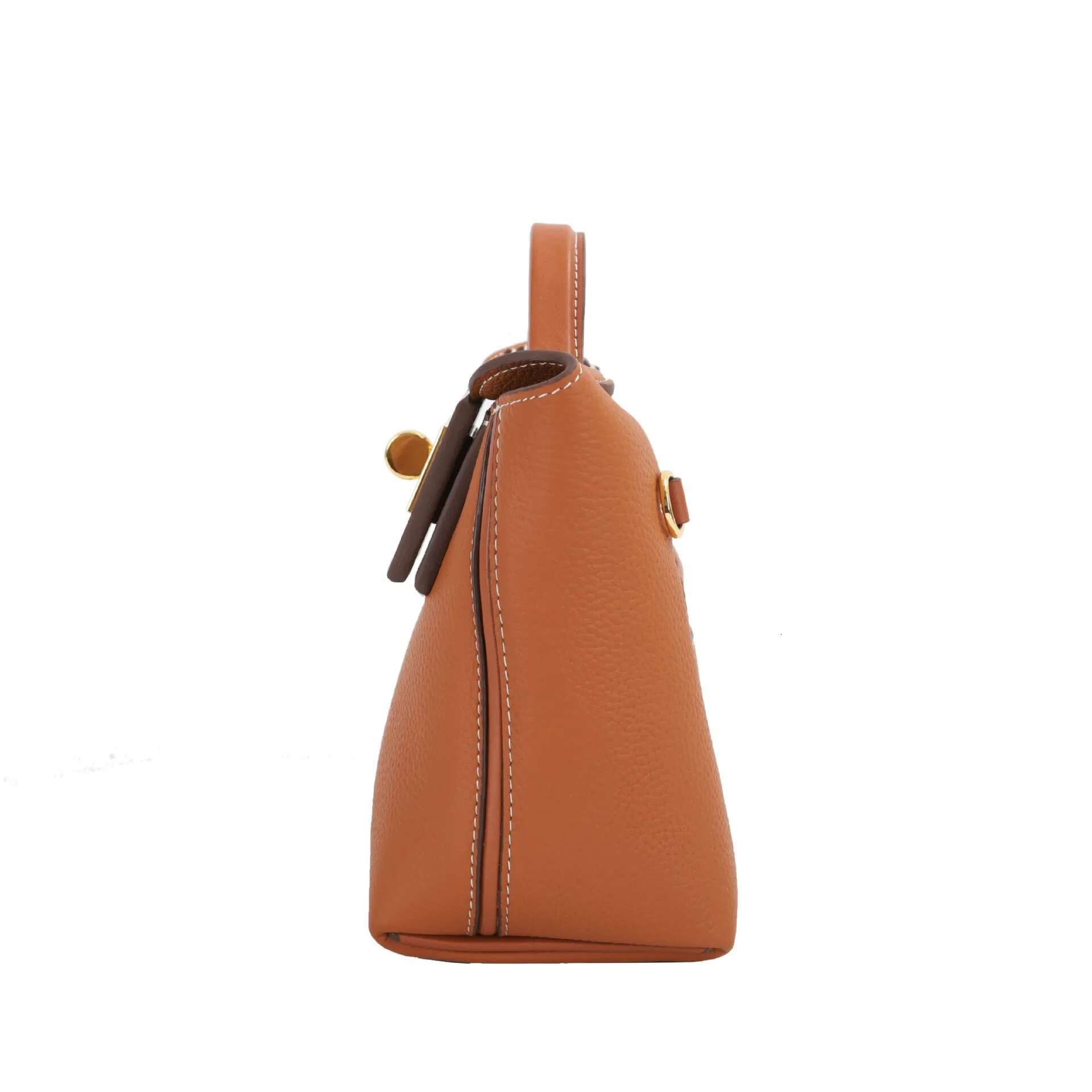 Fashionable High-End Feel Cow Leather Crossbody 2424 Model Large Capacity Commuting Single Shoulder Mail Bag New 2024