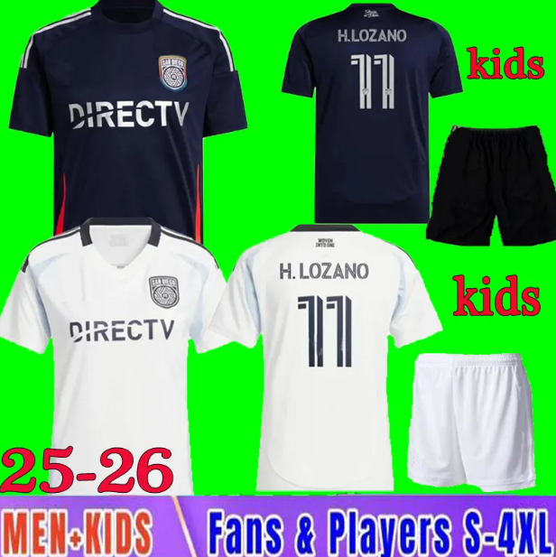 2025 2026 San Diego FC Soccer Jerseys H.LOZANO Home and away 25 26 Fans Player edition men kids Kits Football shirts uniform size S-4XL