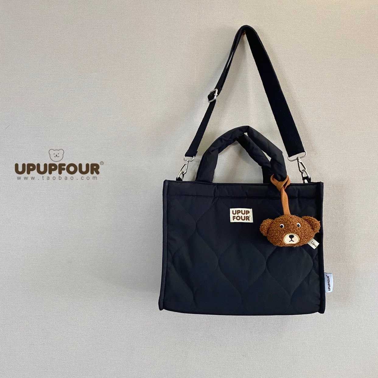 Korean Bear Mommy Bag Tote Maternity Bag Baby Stroller Hanging Bag Nappy Bags Multifunctional Storage Handbag Baby Stuff X250220
