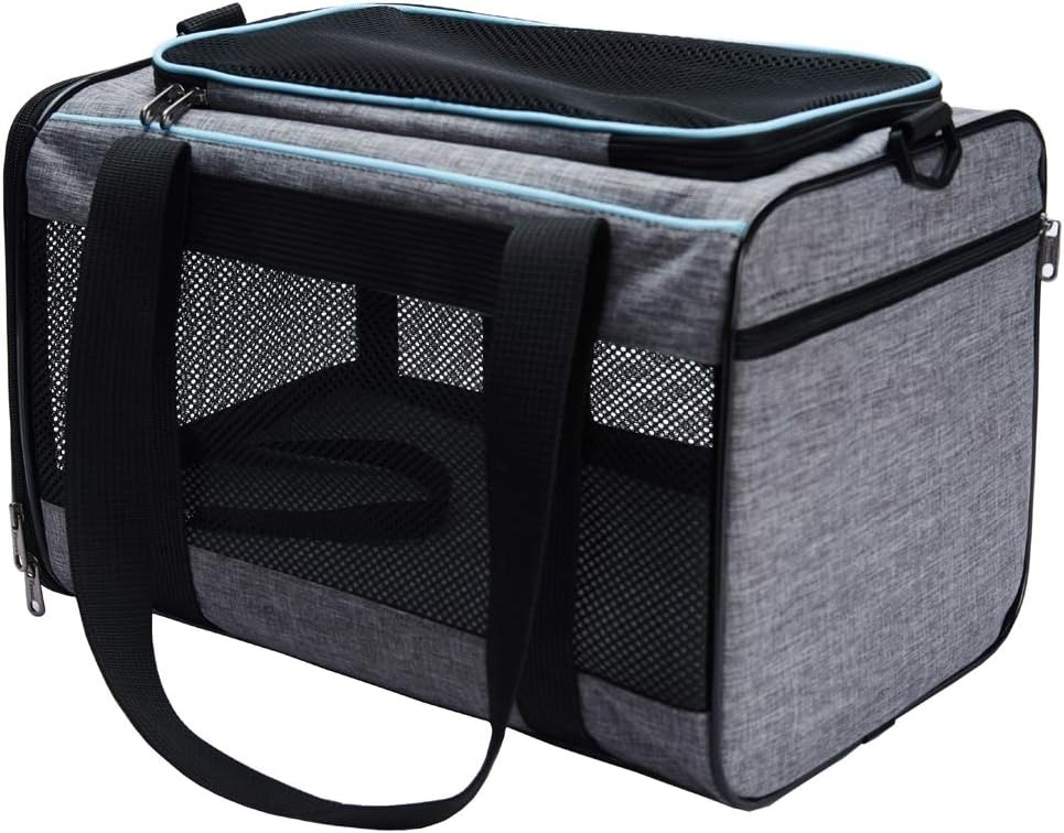 Pet carrier for small cats 16 LBS Soft side small dog travel carrier Foldable carrying bag Sturdy transport carrier for long distance travel