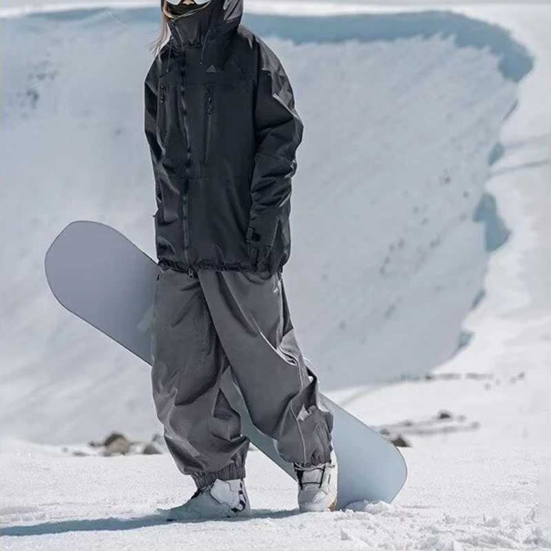 Ski Pant Loose-Fit Waterproof Wear-Resistant And Windproof Single Board Skiing For Men And Women Snowboarding PantsT250220