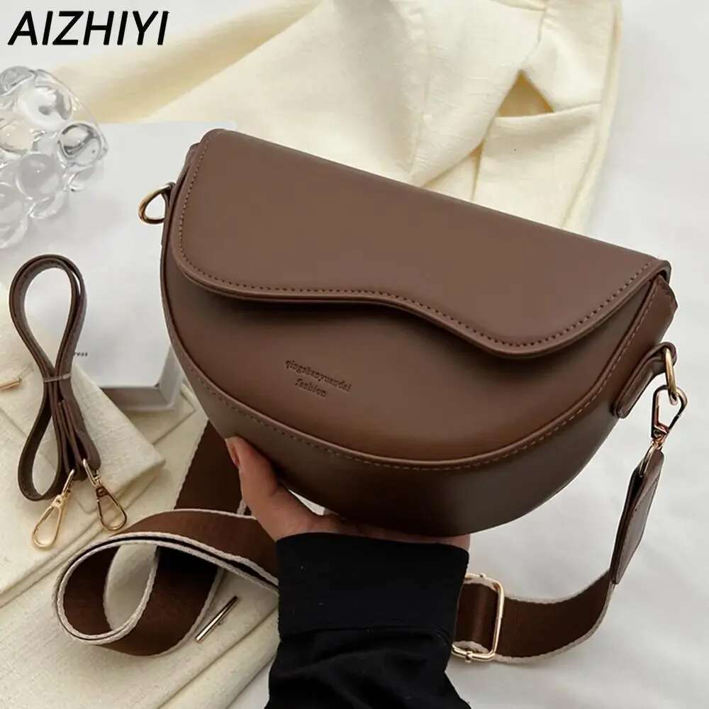 PU Leather Saddle Armpit Bags for Women 2023 Brand Shoulder Crossbody Ladies Vintage Underarm Handbags Purse Bag Bolsa