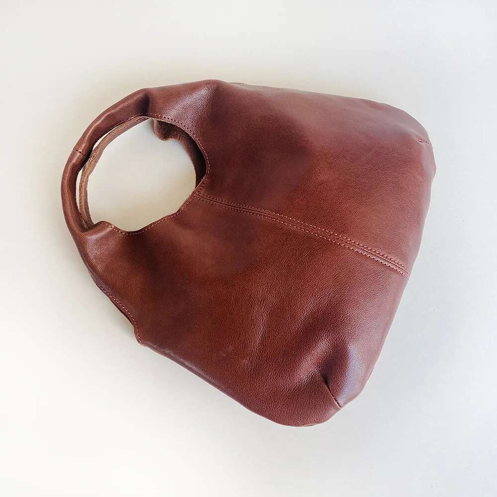 2025 Women's Handbag Lazy Soft Leather New One Shoulder Cross-Body Retro Weekend Vacation Shopping Bag