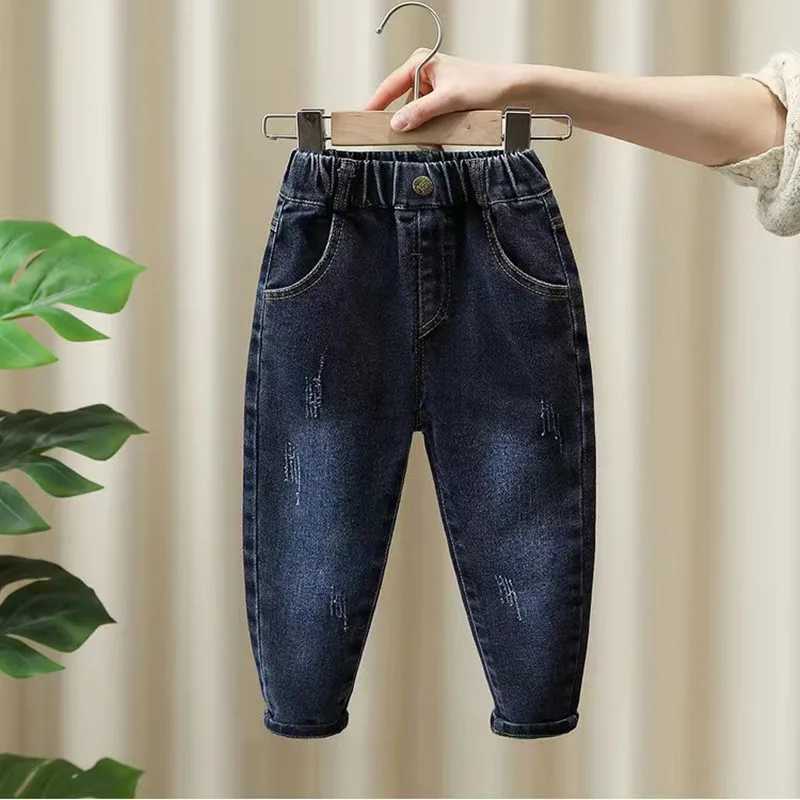 Boys Jeans Spring And Autumn New Childrens Slim Fit Feet Pants Versatile Sle Casual Pant Trend For Small And Medium Children Z250220