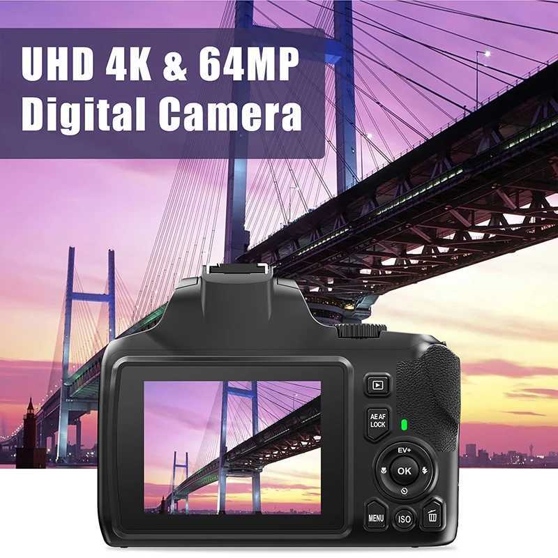 64MP Digital SLR Camera For Photography Auto Focus 10X Optical Zoom Camera 4K HD Video Vlog Camcorder Youtube Webcam DSLR Camera Z250220