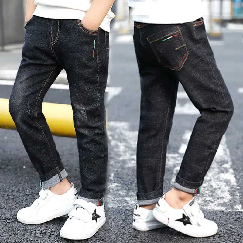 IENENS Kids Boys Jeans Classic Pants Denim Clothing Children Fashion Boy Casual Bowboy Long Trousers 5-13Y Z250220