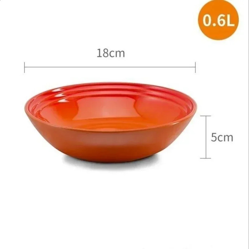 7 inches Porcelain Soup Bowl 1 Pack Ceramic Dinner Plate Dessert Salad Food Dish Kitchen Serving Tray Colorful Deep Tableware 250220