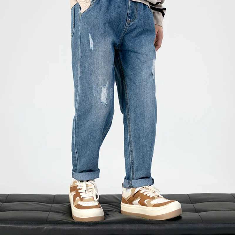 Kids Jeans Skinny Jeans Kids Clothes Boy Summer Pants Childrens Pants From 8 To 12 Years Ripped Jeans For Boys Childrens Jeans Z250220