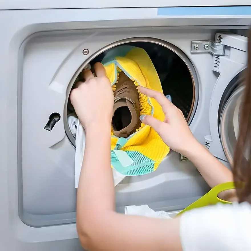 1/2Pcs shoe washing bag cotton laundry bag zipper closure shoe cleaning bag X250220