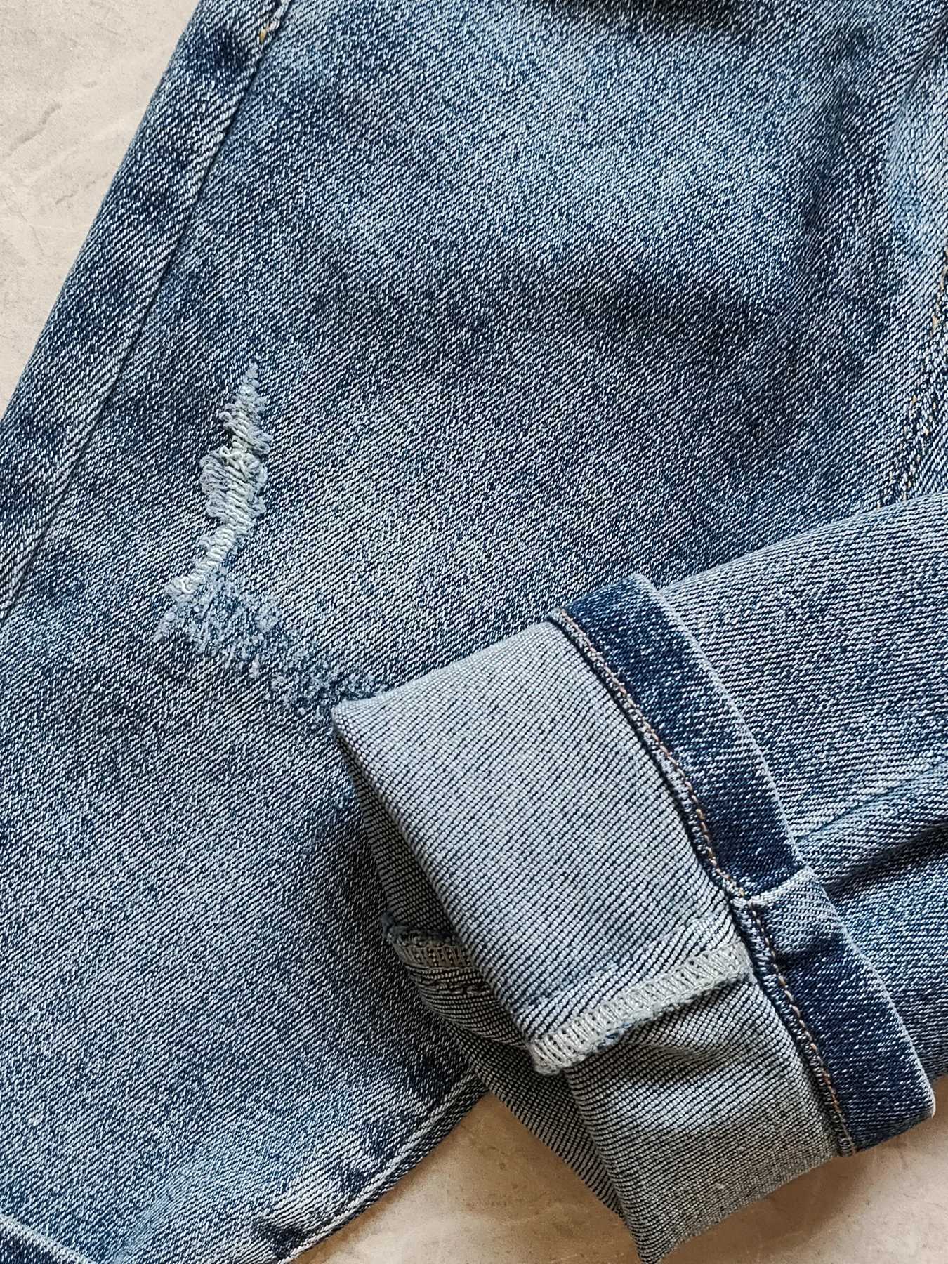 5113 12M-3Y suitable for strong baby jeans loose casual jeans elastic waist torn in spring and autumn Z250220