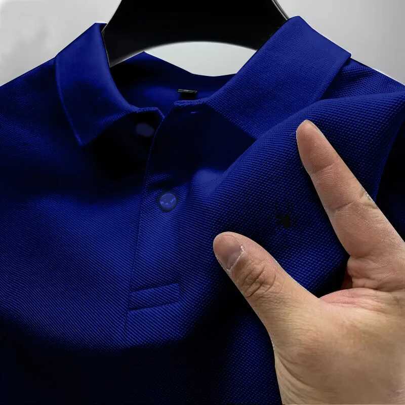 Hot selling fashion brand 2025 summer new polo shirt high-quality collar short sleeved casual printing business W250220