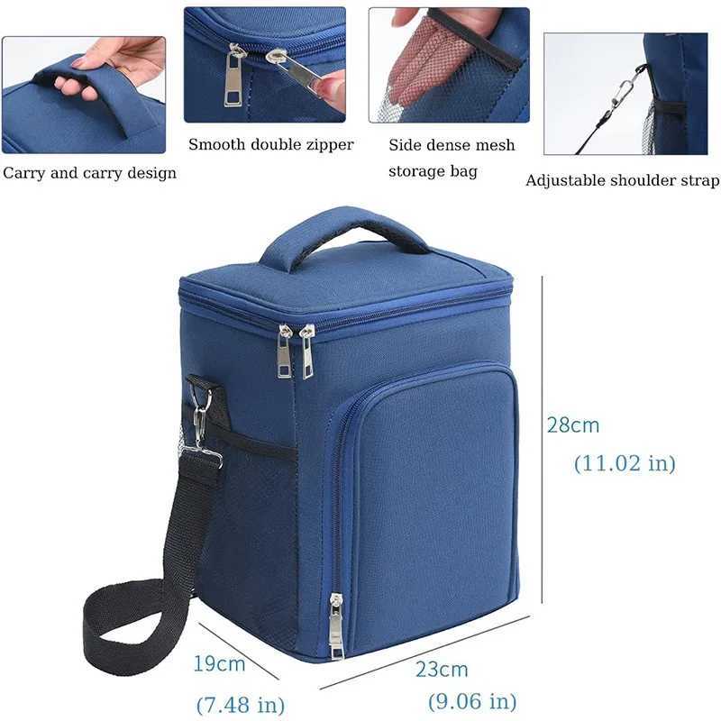 Dog Travel Bowls Bags Large Capacity Food Thermal Lunch Bag for Women Kids Packed Bento Insulated Cooler Bags Portable Picnic Pouch Crossbody Handbags