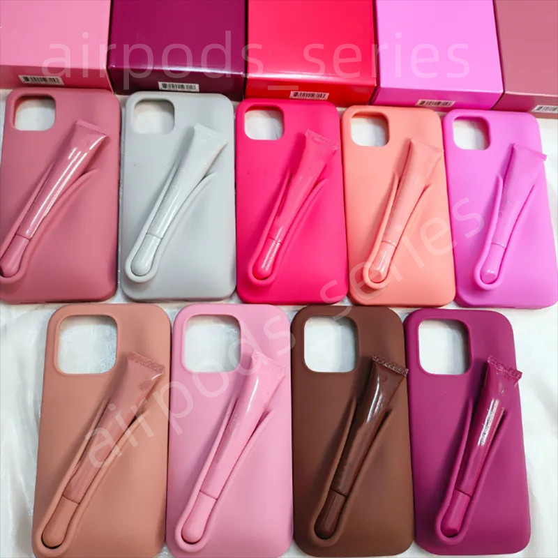 rhode phone case For iPhone 16 Pro Max case 16 15 Plus 14 Pro 13 12 Luxurys Designer Fashion iphone case Lip Gloss Lipstick Lip Balm designer phone case Scratch proof