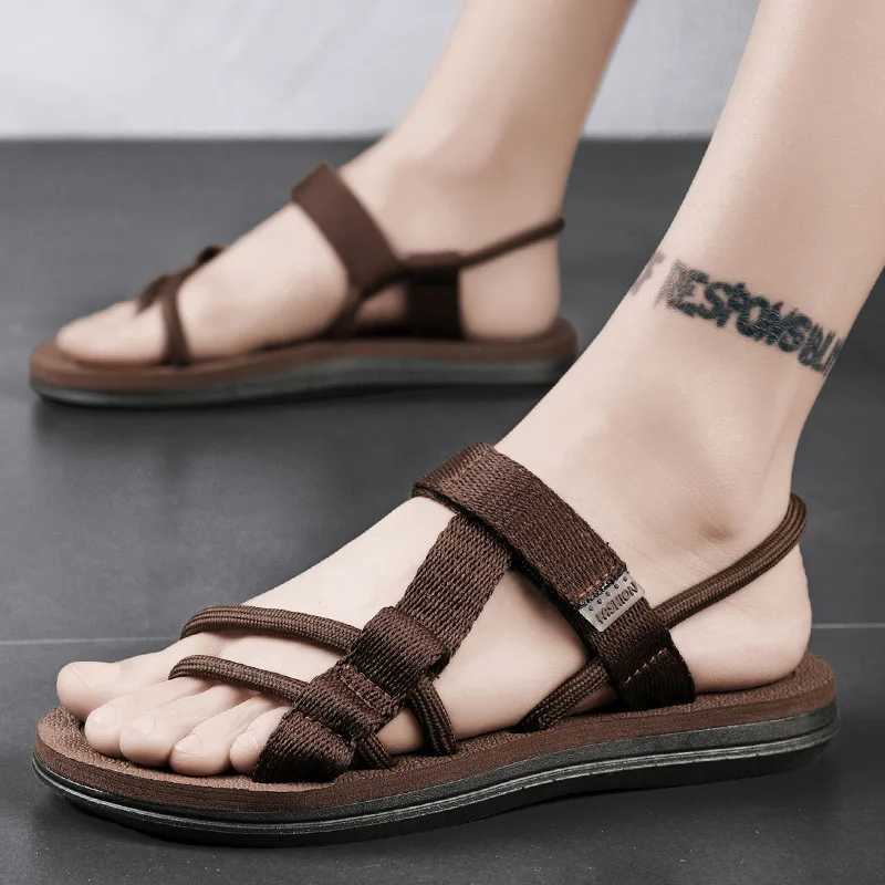 New Arrival Men Black Sandals Summer Couple Shoes BEST Sellers Products Manual Shoes for Men T250220
