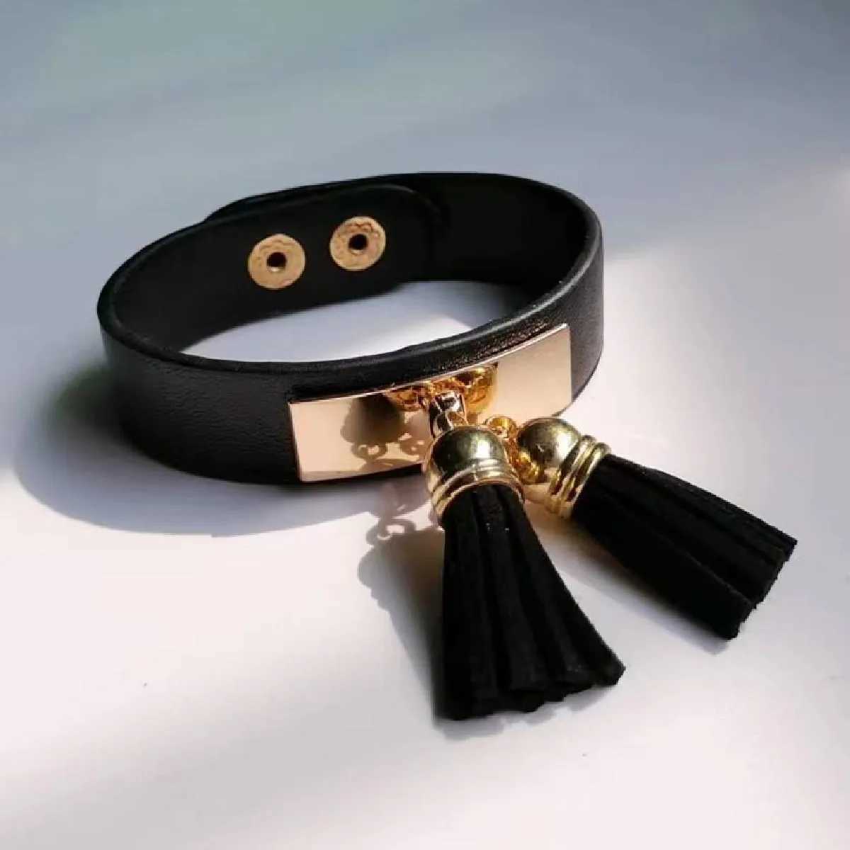 Charm Bracelets Fuxia Tassel Bracelets Neon Summer Bracelets Casual Black Leopard Bracelets Female Women PU Leather Bangle Wholesale Jewelry J250217 1