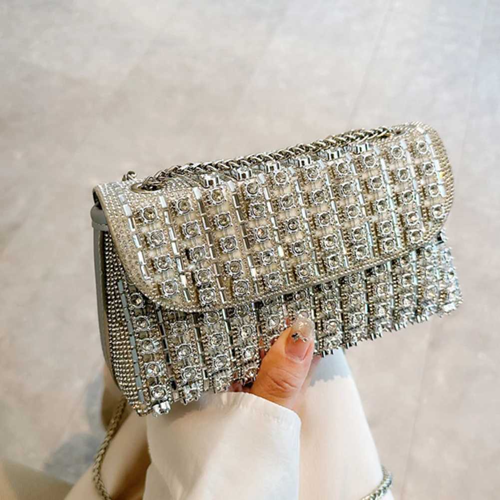 Rhinestone Evening Bag for Women Adjustable Strap Clutch Purse Sparkling Shoulder Bag Clutch Bag for Wedding Party Prom Z250220