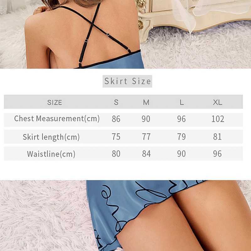 Sexy Nightwear Womens Silk Halter Nightgown Night Sexs Dress Ladies Suspenders Pajamas Pink Loungewear Soft Spwear HomewearXJ250220