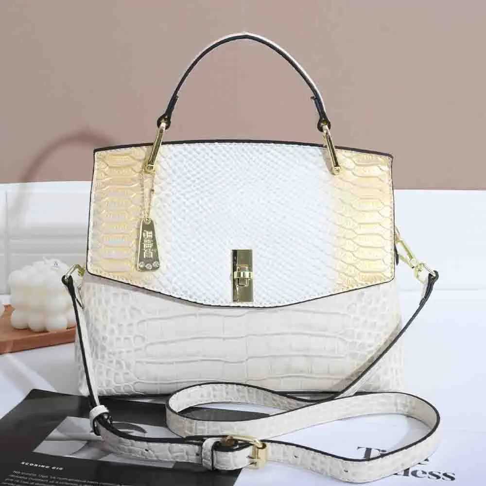 Fashion Snake Skin Woman Shoulder Bags Luxury Patent Leather High Quality Lady Handbag Wedding Party Casual Tote Bag 2023 New Z250220