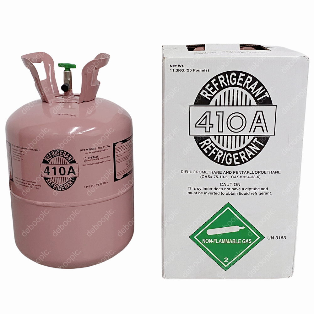 25Lb R410A Refrigerant Freon Steel Cylinder Packaging For Air Conditioners Fast Shipping