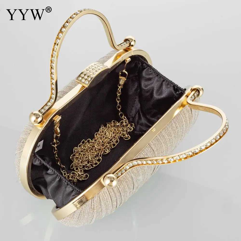 2024 Fashion Diamond Top Handle Women Evening Handbag Clutch Bags Glitter Sequins Rhinestone Female Daily Purse for Wedding Prom Z250220