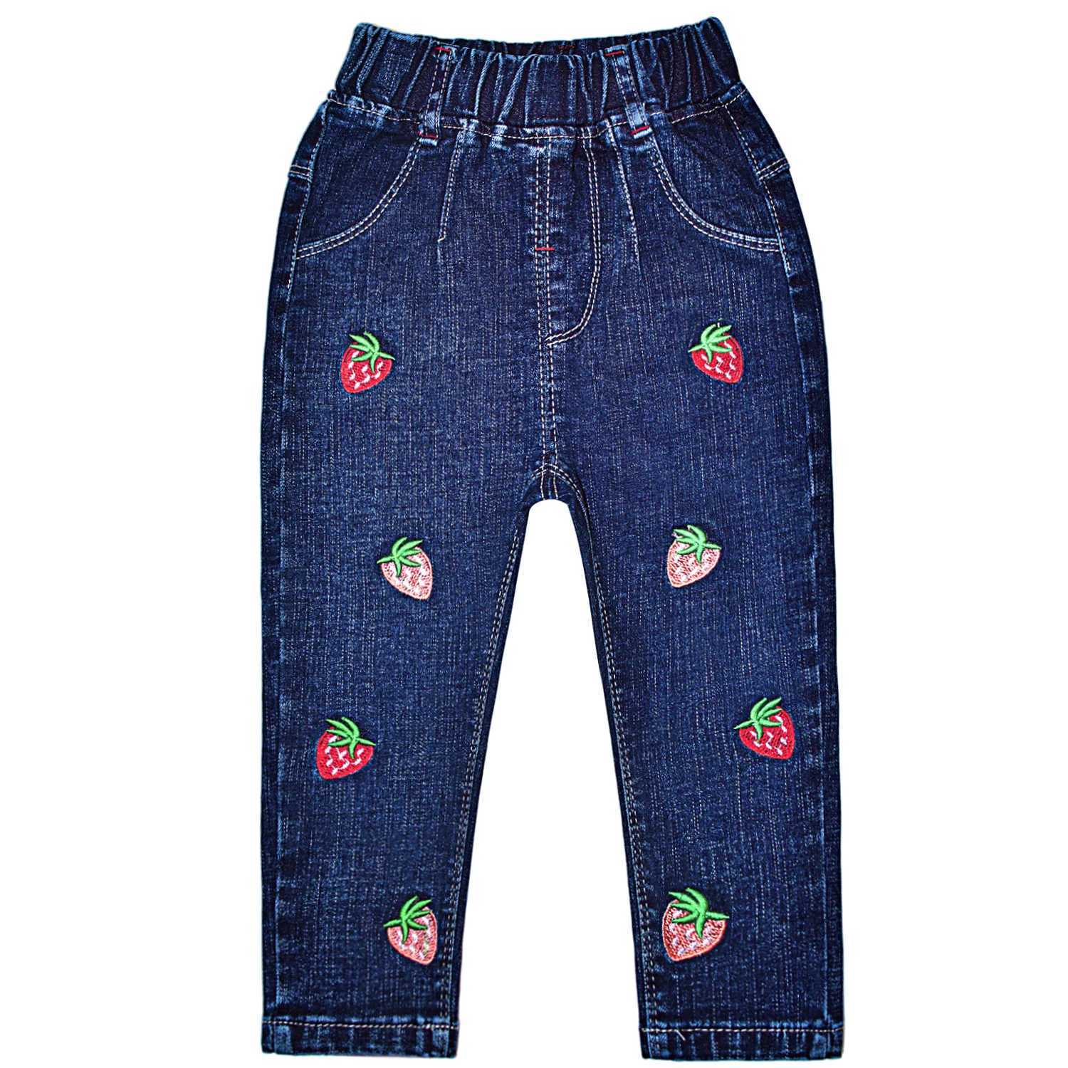 2-6Years Spring Autumn Children Jeans Girl Embroidered Denim Jeans for Kids Girl Cowboy Pants Trousers Z250220