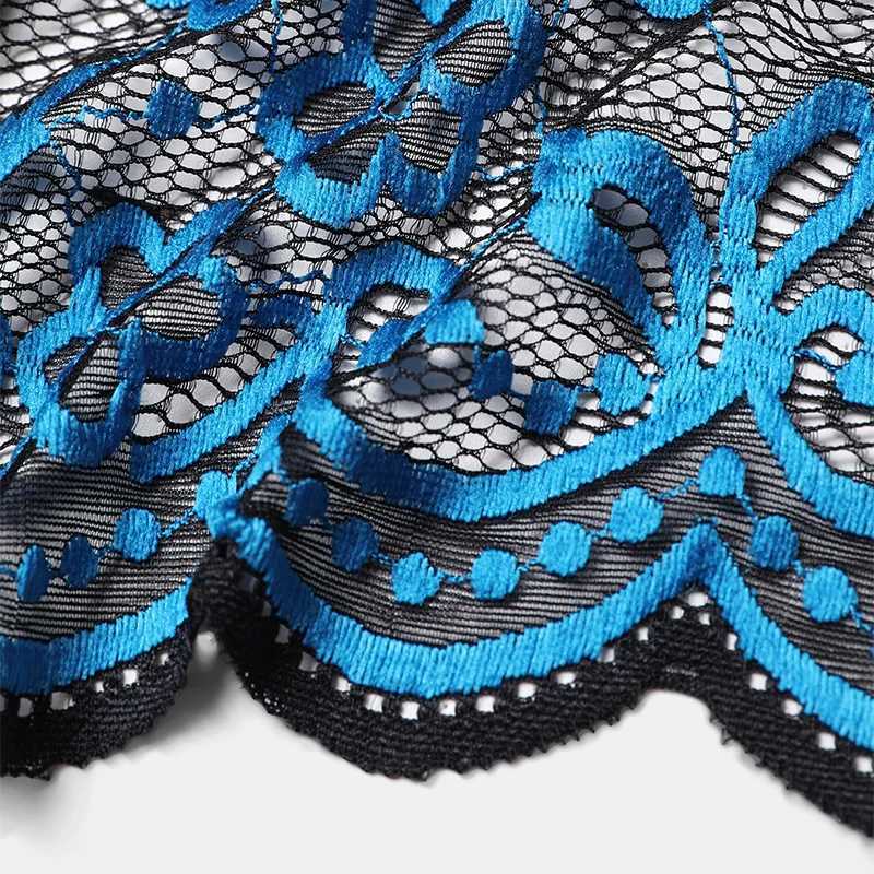 Hot Sexy Lingerie Set Porn Transparent Lace Hollow Out Erotic Underwear Sex Deep V Open Bra Crotchless Bodysuit Womens PajamasXJ250220