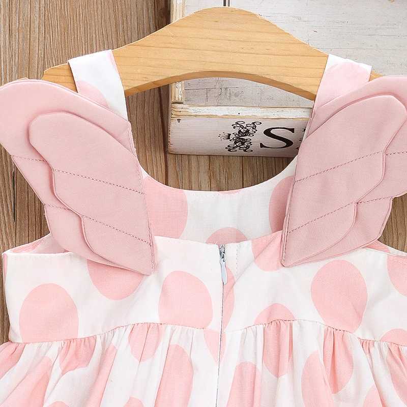 Summer Beach Baby Girl Dress Cute Cotton Sleeveless Dress Full Body Polka Dot Print Suspender Princess Dress X250220