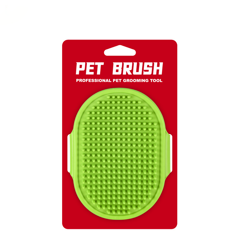 Dog Bathing for Soothing Massage Dog Bathing Rubber Glove with Adjustable Ring Handle for Long Short Haired Dogs and Cats