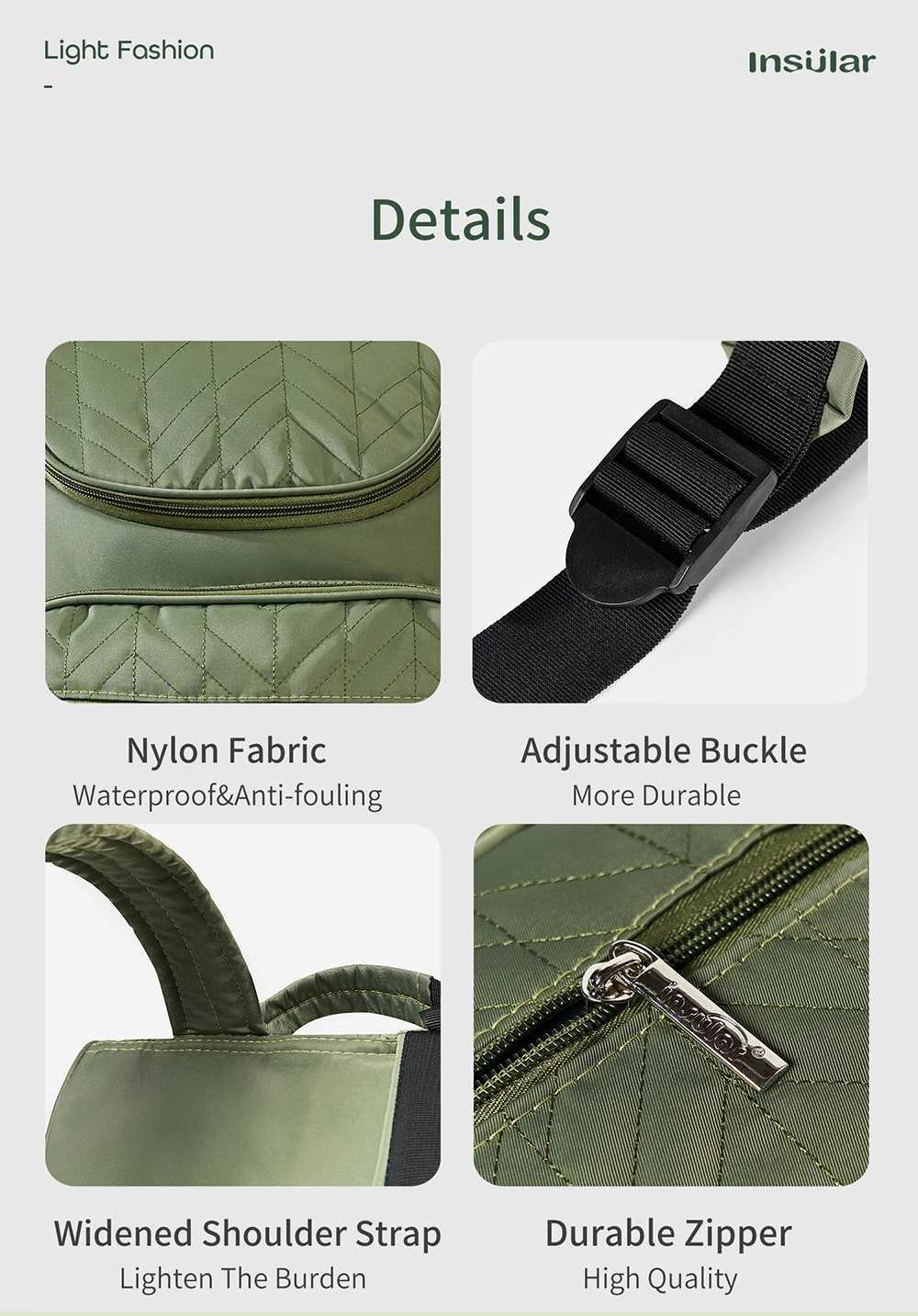 INSULAR Mommy Fashion Backpack Lady Double Shoulder Bags Baby Nursing Diaper Packs Large Capacity For Business Laptop Waterproof X250220