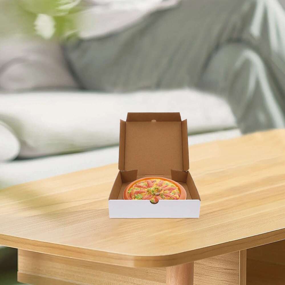 30 Pcs Pizza Box Takeaway Boxes Corrugated Shipping Biscuit White Storage Reusable Kraft Paper Small