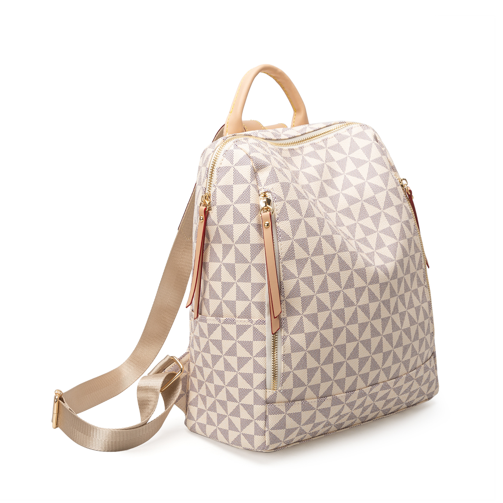 Chic Ladies' Backpack | Pinwheel Pattern | Roomy Carry-All Perfect for Daily Use