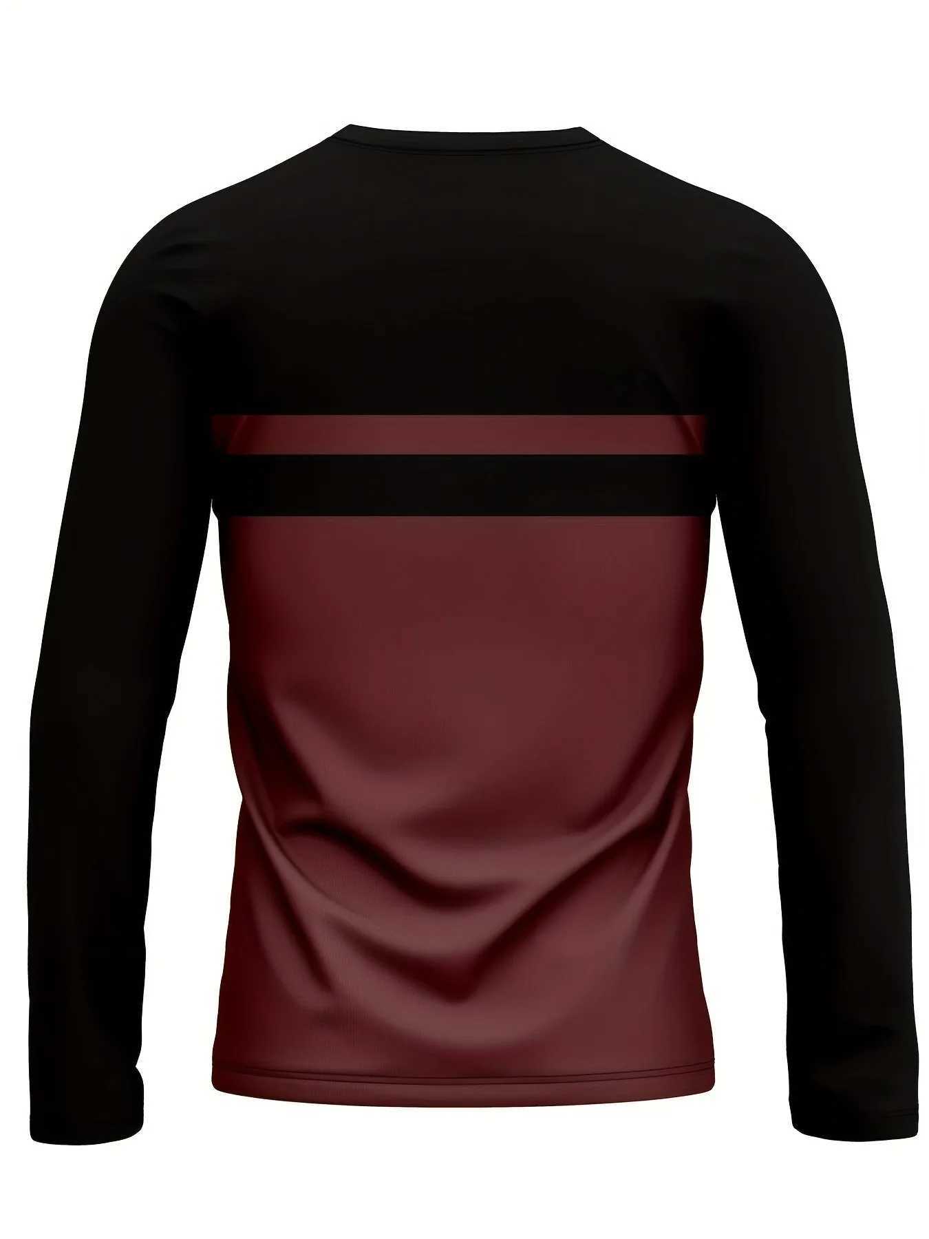 Milan Letter Print Mens Casual Fashion Long Sleeve T-Shirt Perfect for Spring and Fall Daily Outdoor Fashion Wear W250220