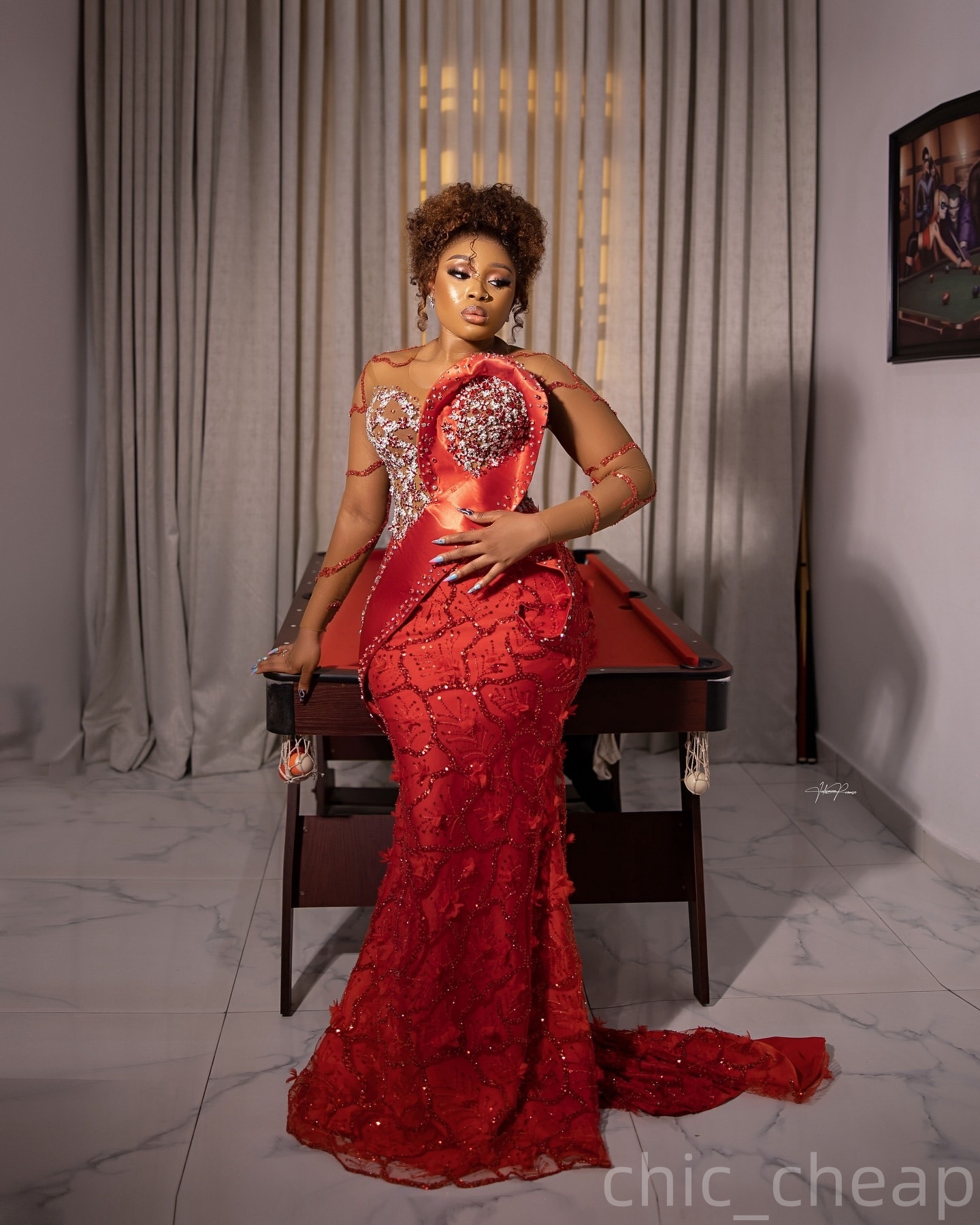 Red Mermaid Prom Dresses 2025 Floral Lace Beaded Crystals Evening Formal Party Second Birthday Engagement Gowns Plus Size Dress For Special Occasions