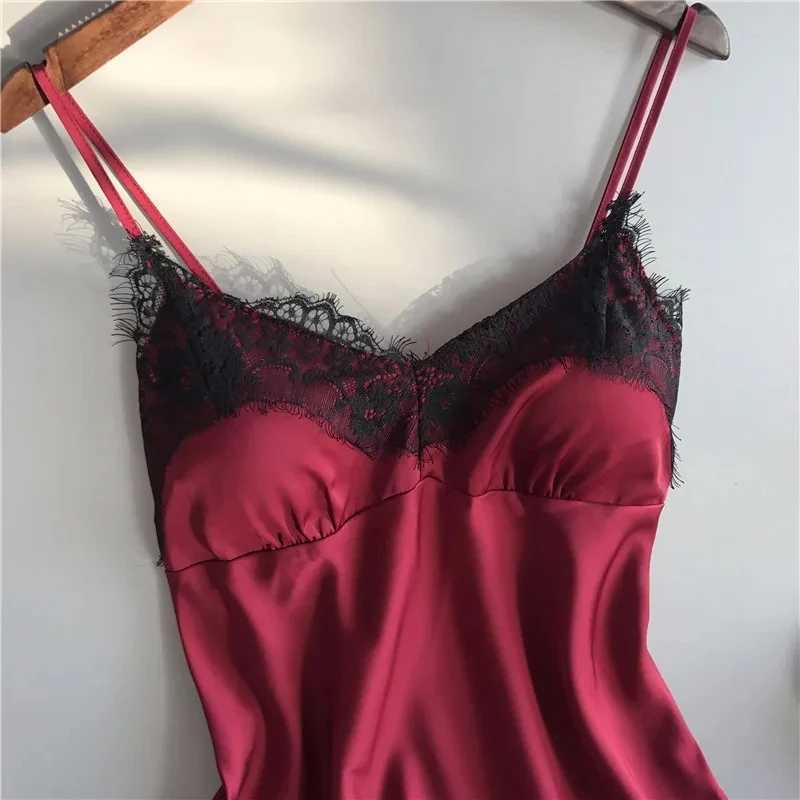 Womens summer sexy silk imitation two-piece set with suspender pajamas silk shorts with chest pads gathering large and thin hXJ250220
