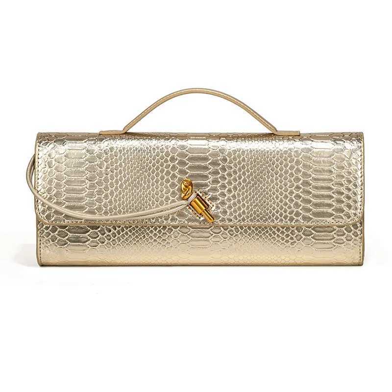 Newly arrived fashionable crocodile pattern top-level handbag fashionable and unique womens nighttime occasion handbag Z250220