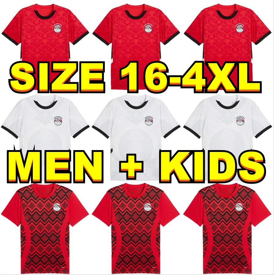 24 25 Egypt Soccer Jerseys M.SALAH TREZEGUET ELNENY 2024 2025 national team home away football men shirt fans player version vest AWAY training pre-match Men kids kit