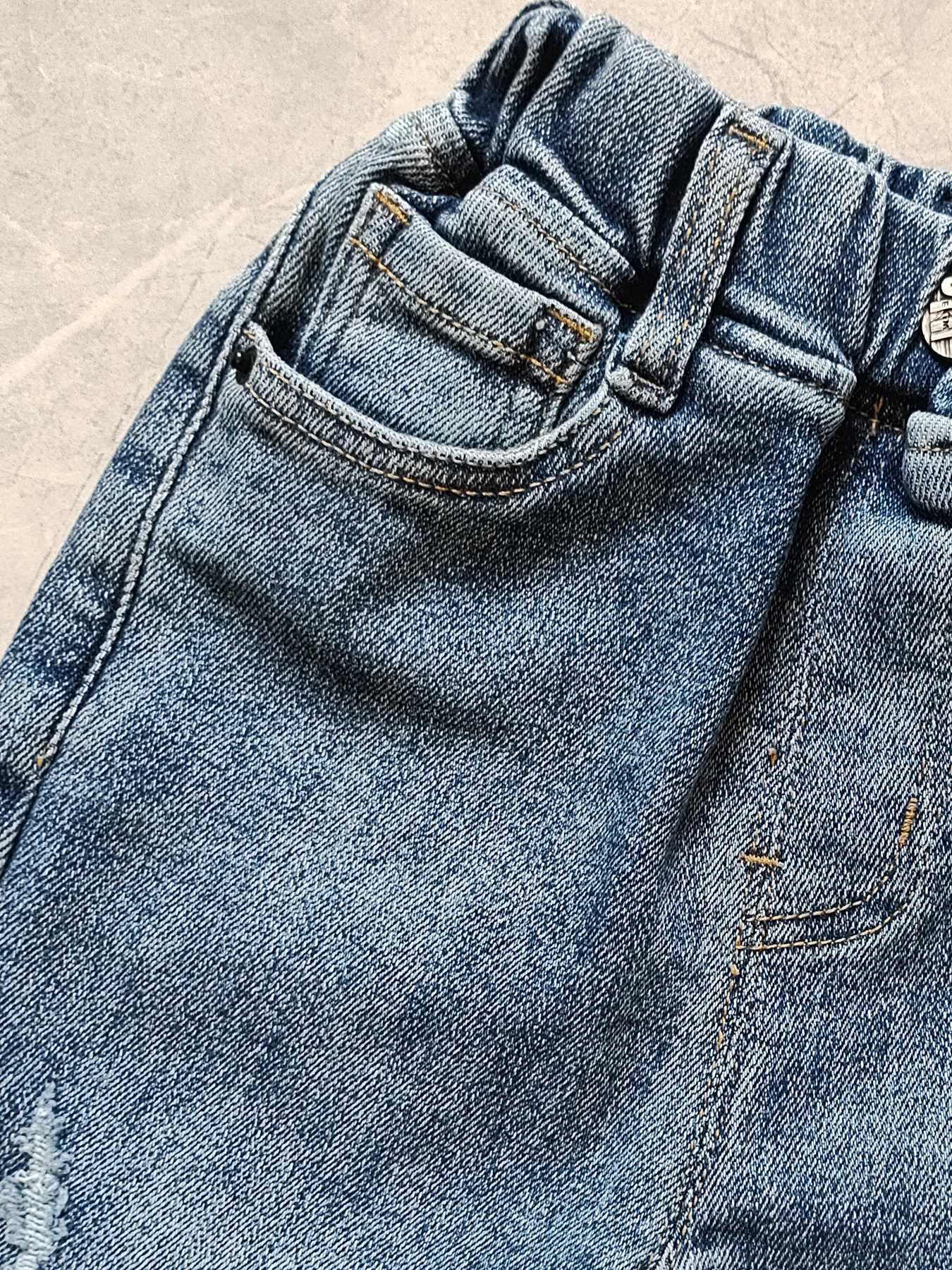 5113 12M-3Y suitable for strong baby jeans loose casual jeans elastic waist torn in spring and autumn Z250220
