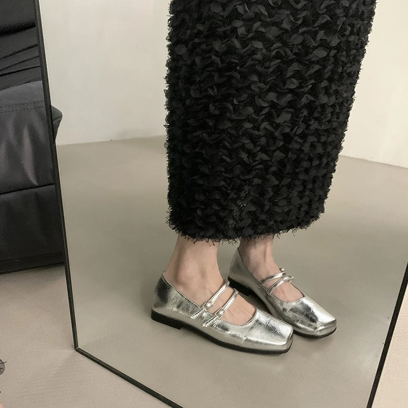 2025 Spring Square Toe Women Mary Jane Shoes Outdoor Comfort Soft Sole Shoes Ladies Outdoor Shoes 250122