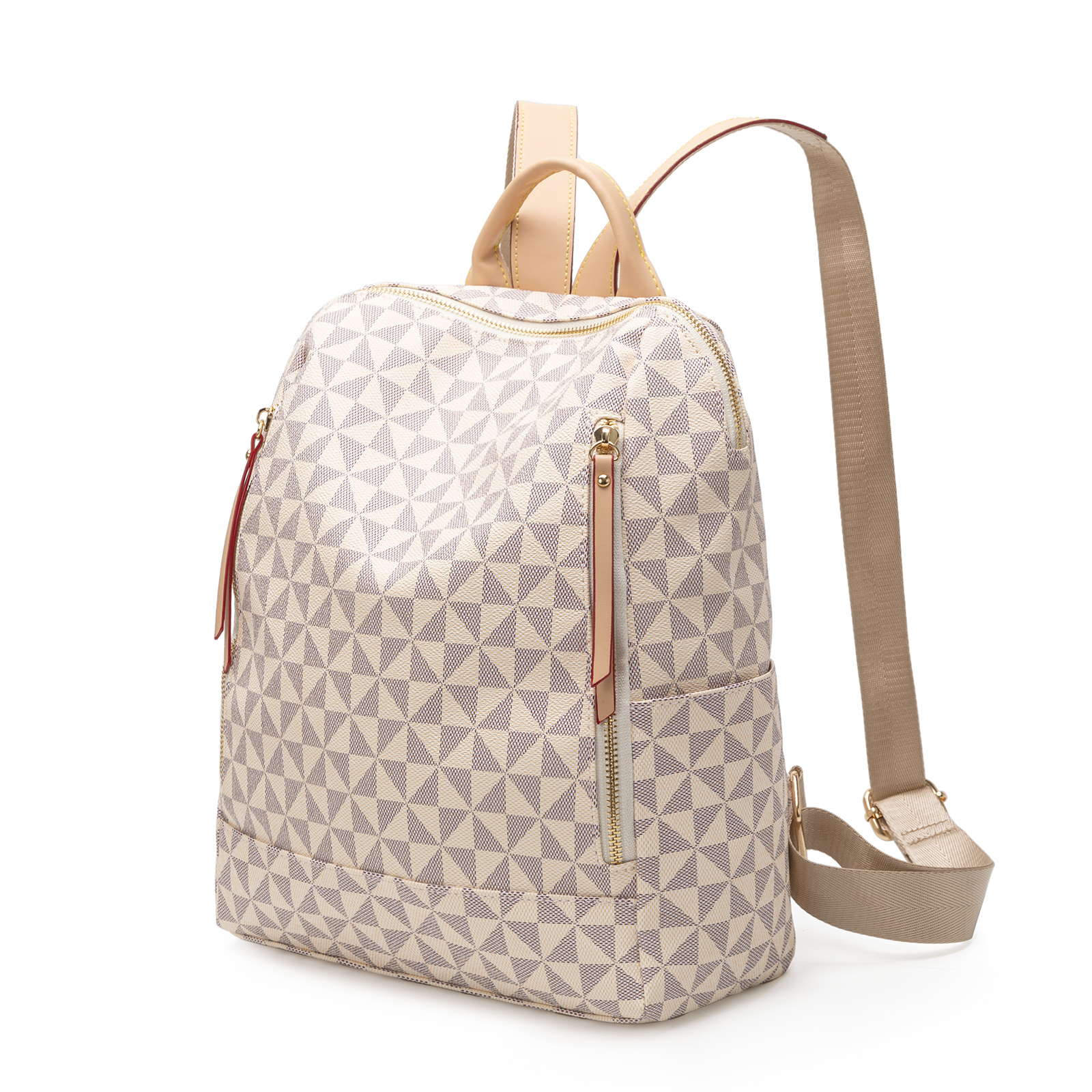 Chic Ladies' Backpack | Pinwheel Pattern | Roomy Carry-All Perfect for Daily Use