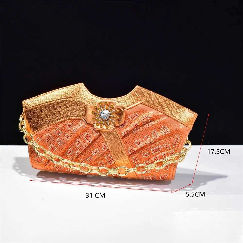 New Fashion Evening Bag Clutch Handle Handbag for Women Dinner Party Rhinestone Clutches Elegant Shining Banquet Ladies Handbag Z250220