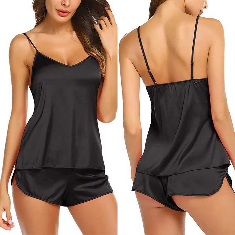 Silk PJs for Women Satin Pajama Set Sexy Lingerie Camisole Nightwear Spwear Comfortable Cami Shorts Set Luxury LingerieXJ250220