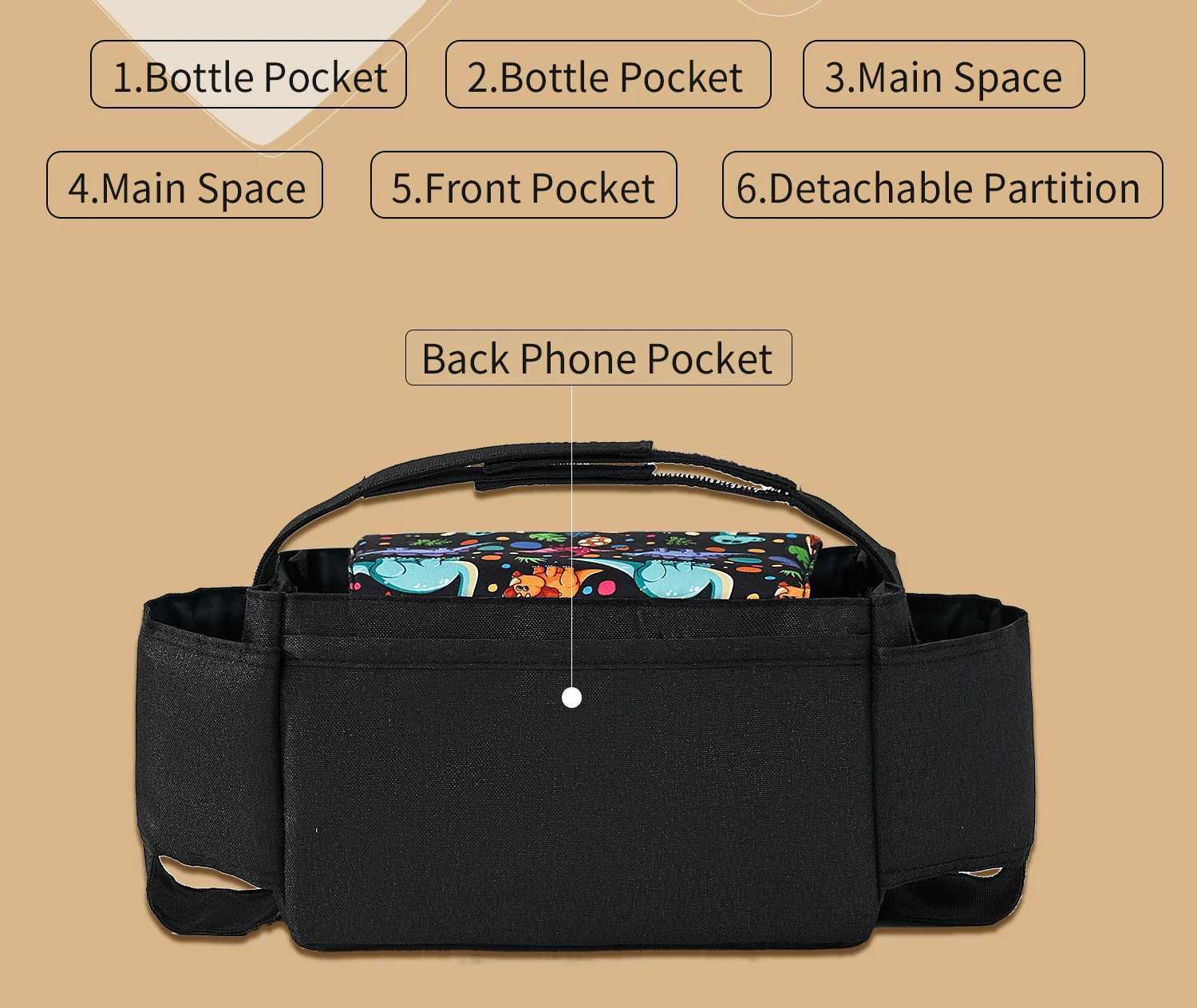 Insular Diaper Bag Baby Milk Bottle Insulation Bags Mummy Storage Bag For Baby Stuff Collection Stroller Accessories Baby Care X250220