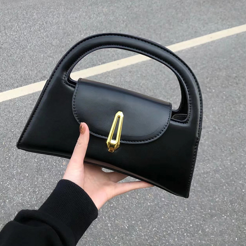 Classic Black Canvas Tote with Vintage Design - Stylish Retro Shoulder Bag