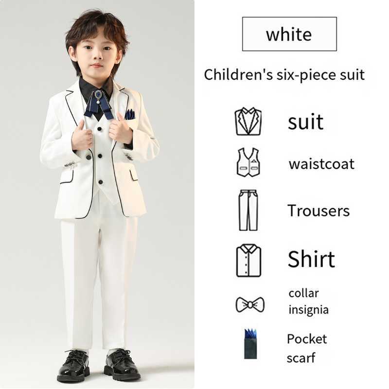Children's suit autumn and winter new British fashion suit boy piano hosting flower child activity performance suit dress W241213