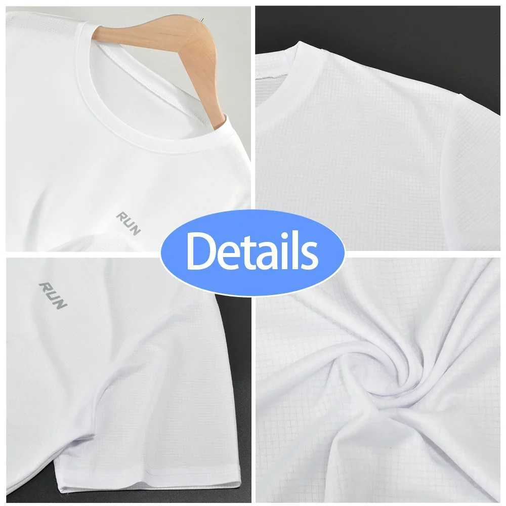 /2 Pcs Mens Quick Dry Short Sleeve Running Moisture Wicking Round Neck T-Shirt Mens Lightweight Breathable Gym Sport Shirt Tops W250220