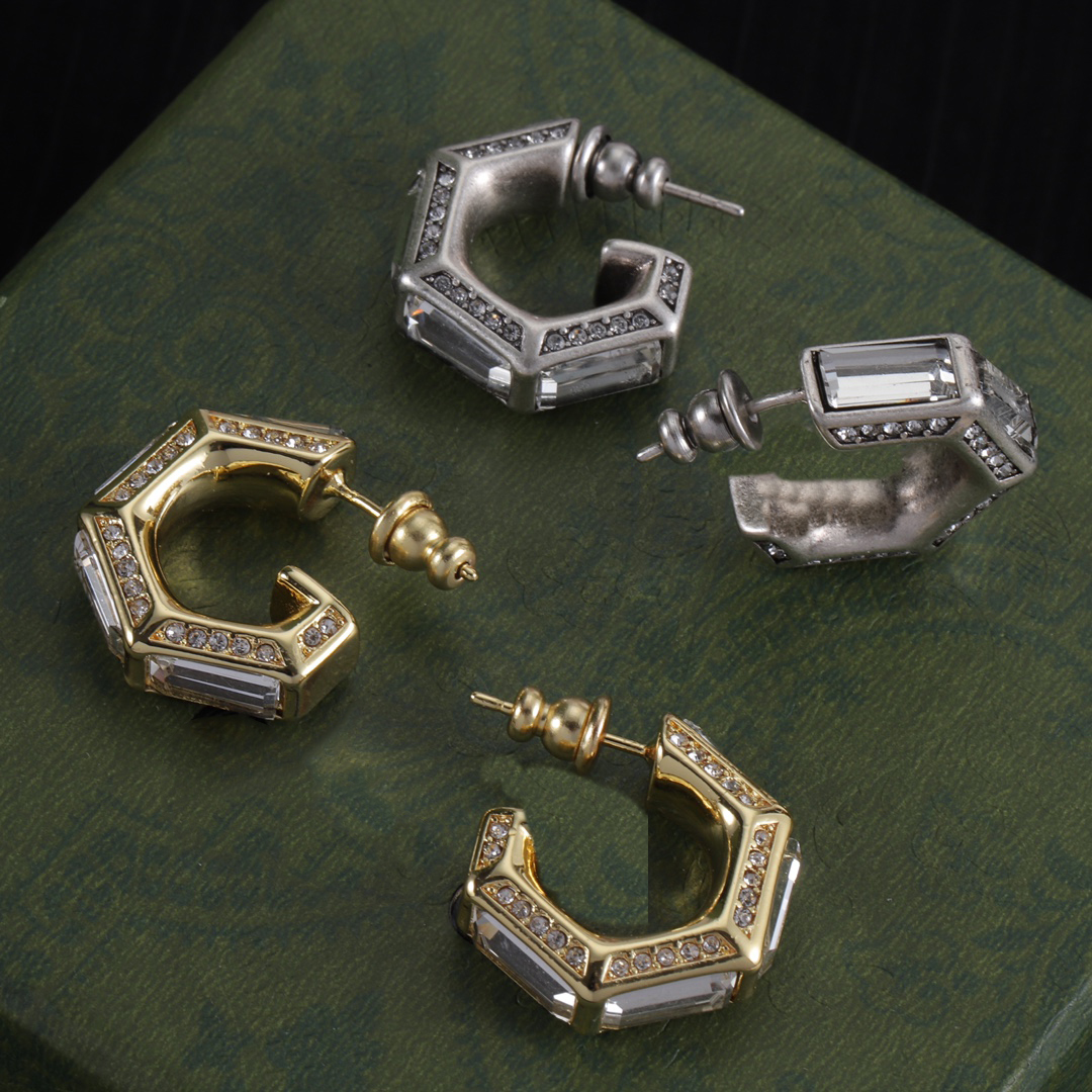 Luxury gold Diamond Stud earrings designer for women G jewelry Engagement earrings